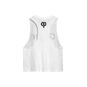 CRUSH Black Logo White Crop Tank (women's)