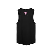 CRUSH Hot pink camo Logo Black Muscle Tank (women's)