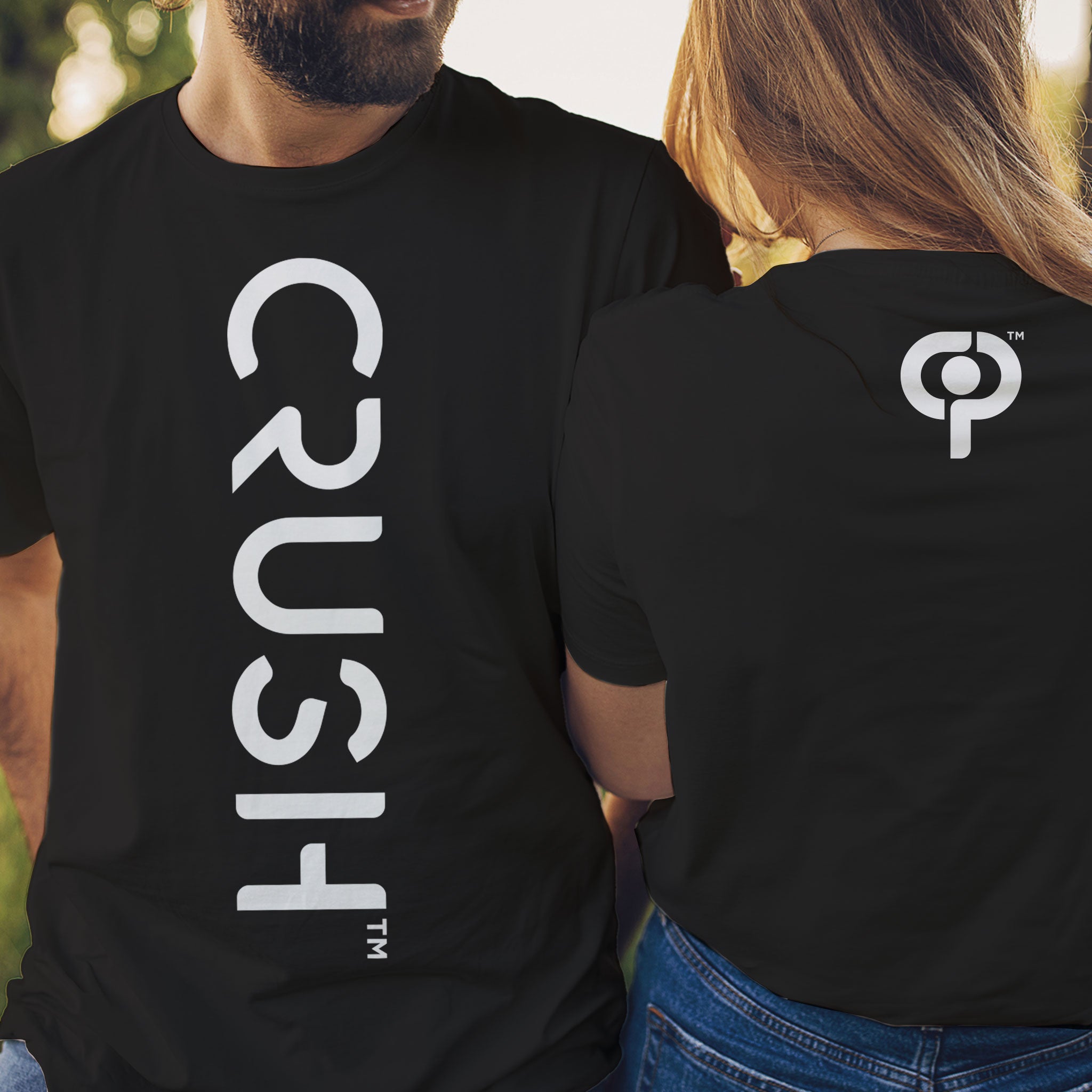 CRUSH Logo Black Short Sleeved T-Shirt (unisex)