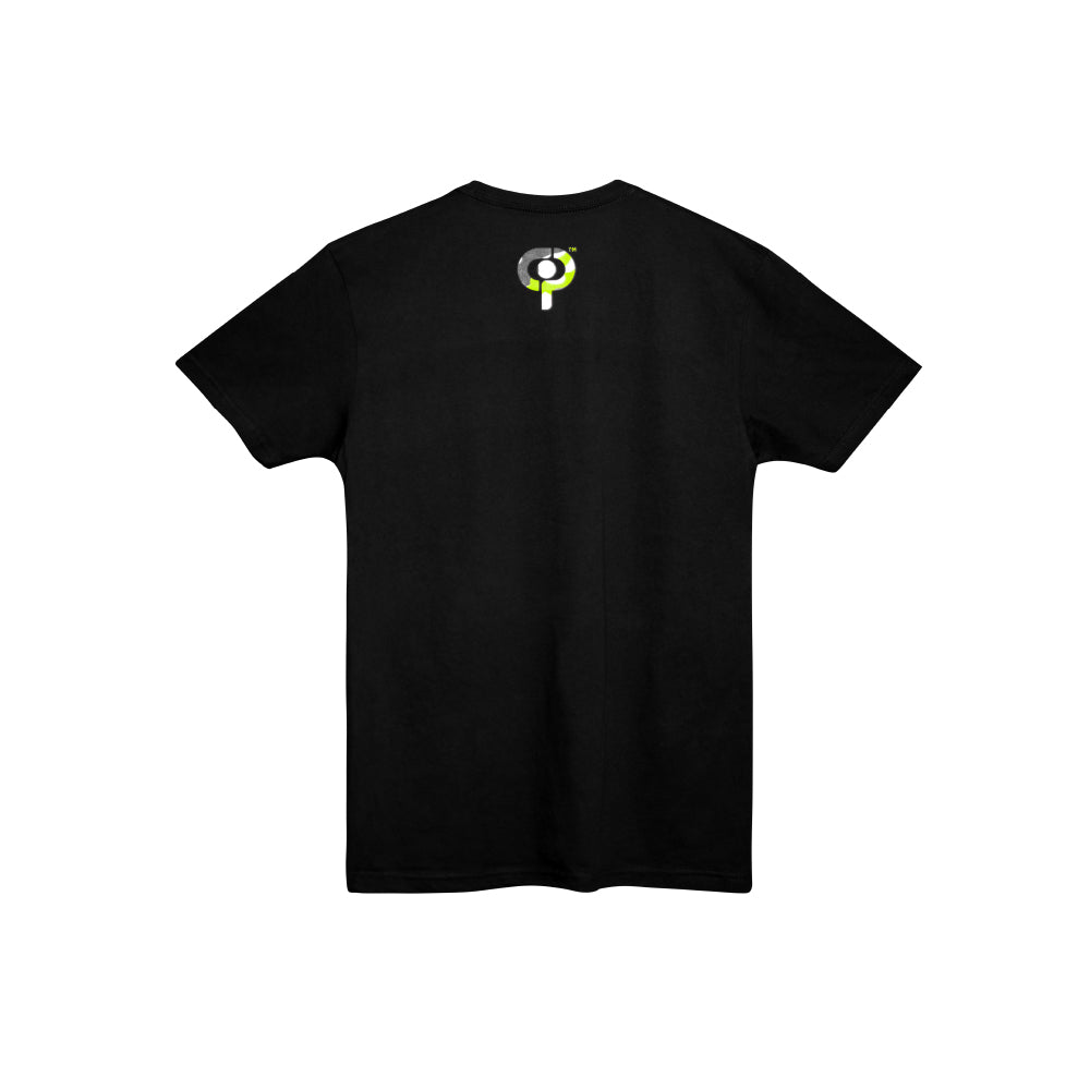 CRUSH Camo Lime Green Logo Black Short Sleeved T-Shirt (unisex)