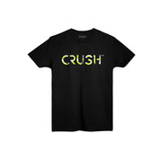 CRUSH Camo Lime Green Logo Black Short Sleeved T-Shirt (unisex)